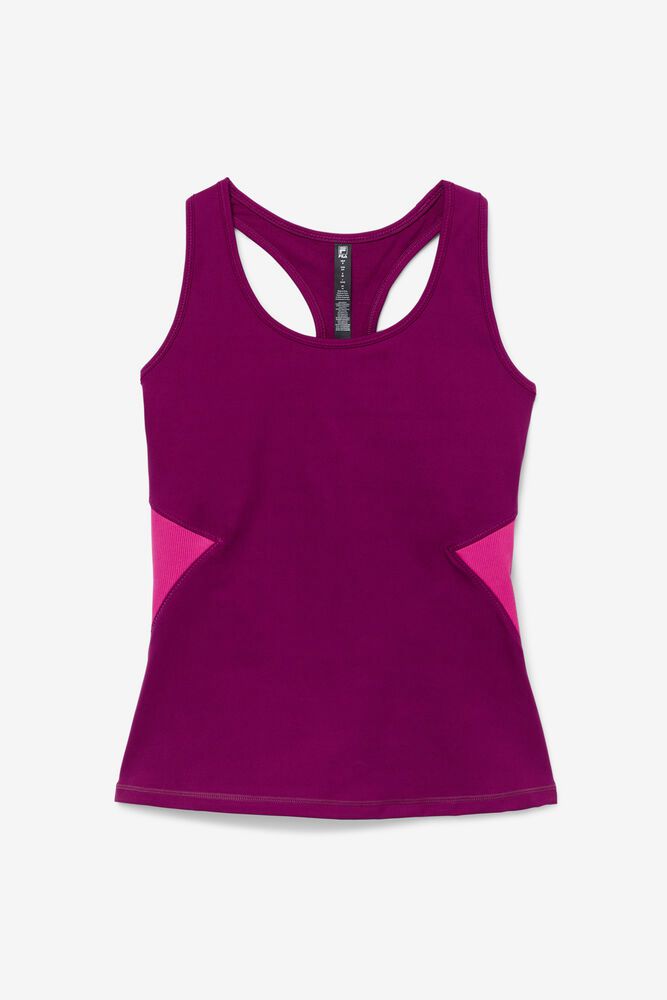 Fila Tank Top Womens Purple - Uplift Open Racerback - Philippines 6401839-NA